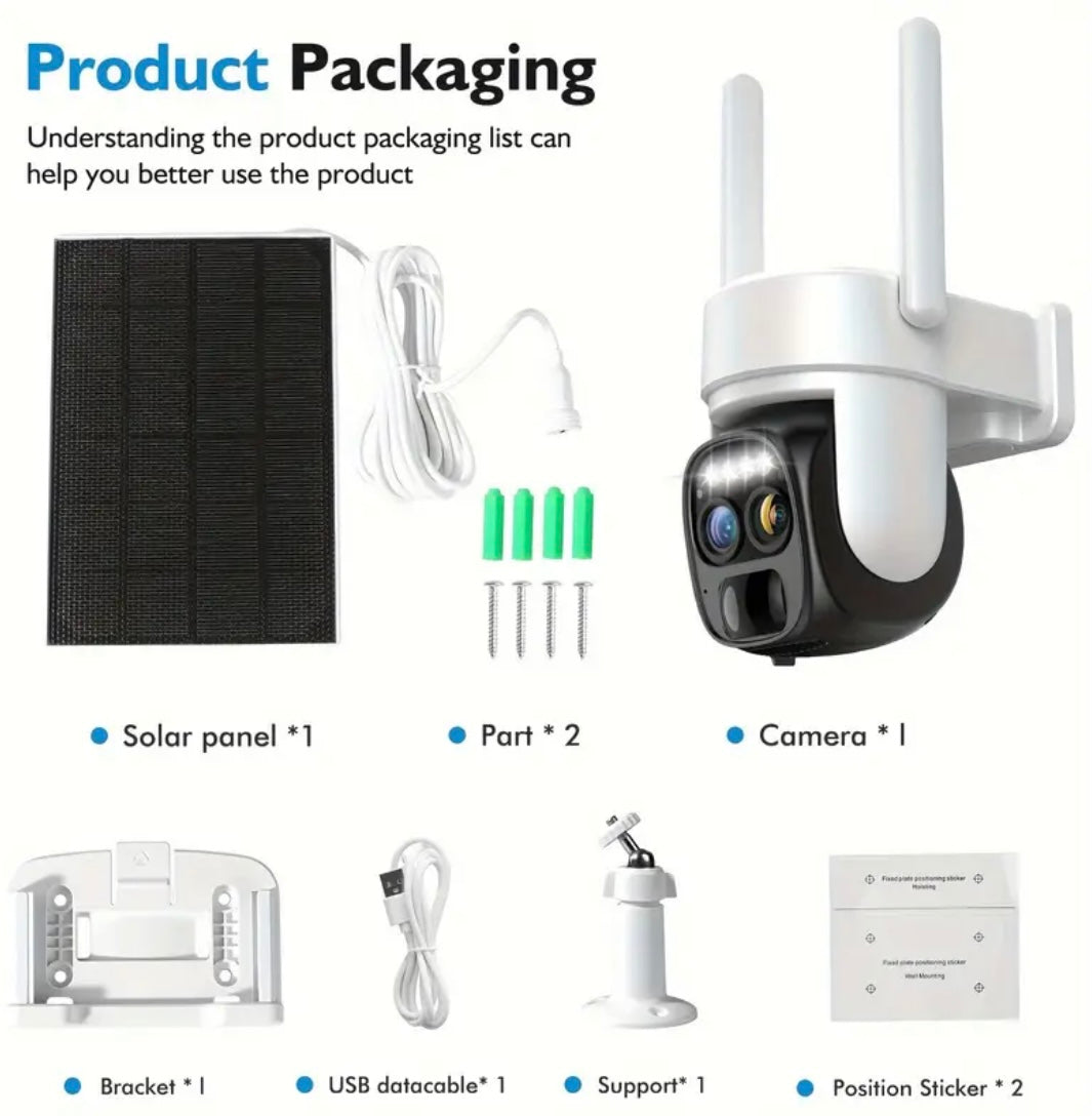 (5 PCS) 360 AUTOMATIC TRACKING SOLAR CAMERAS