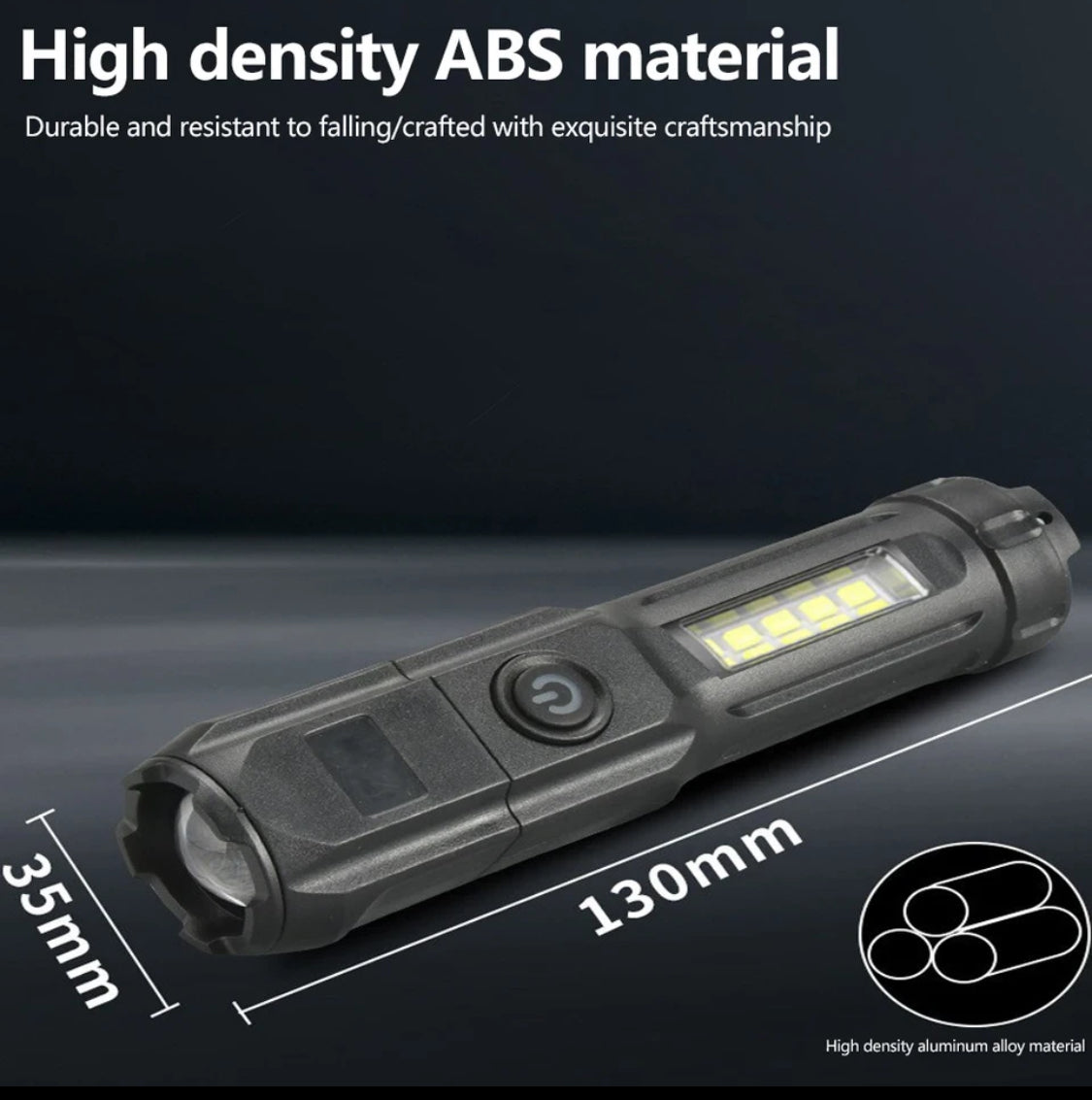 Zooming flashlight 4000 lumens