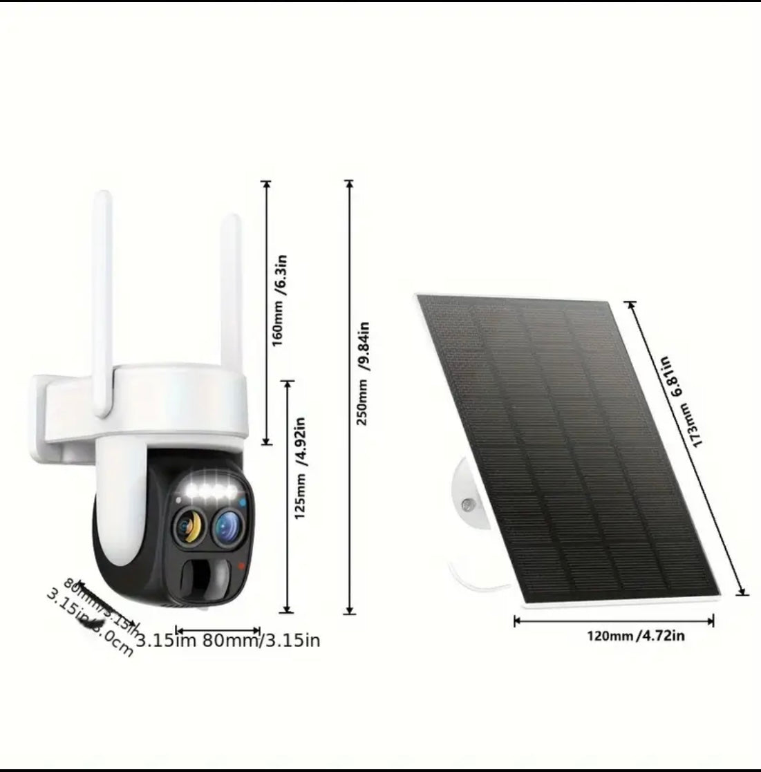 (5 PCS) 360 AUTOMATIC TRACKING SOLAR CAMERAS